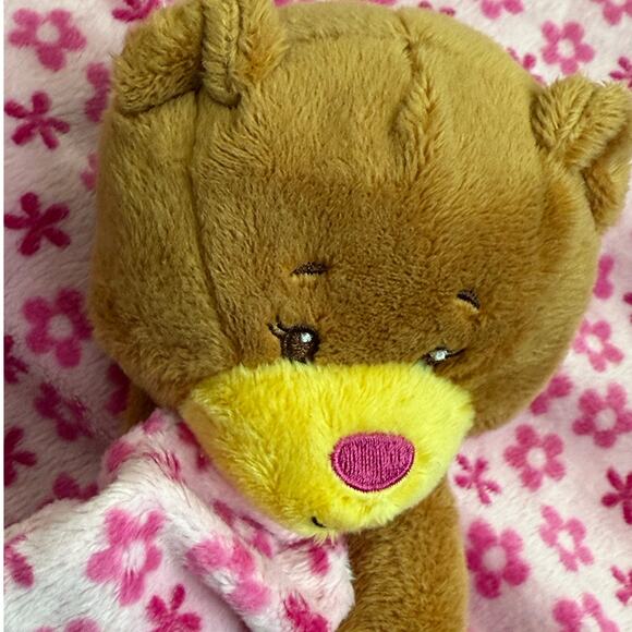 Taggies Baby Bear Lovey Plush Little Security Blanket Pink‎ Girl Bright Cute 14" - Picture 8 of 10